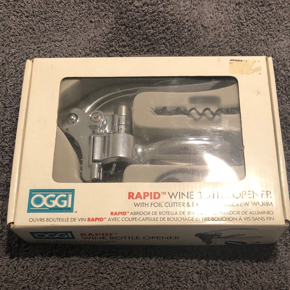 OGGI Silver Rapid Wine Bottle Opener